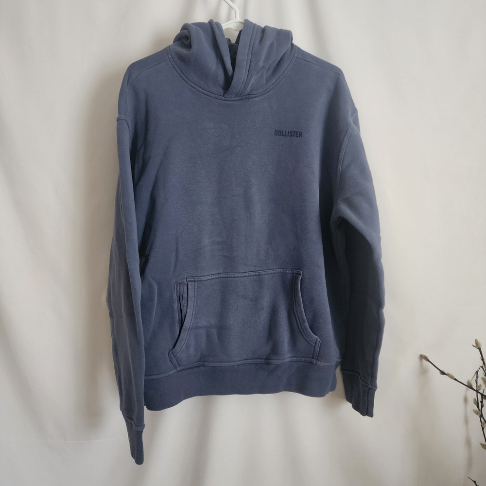 Hollister Men's Slate Blue Hoodie Pullover